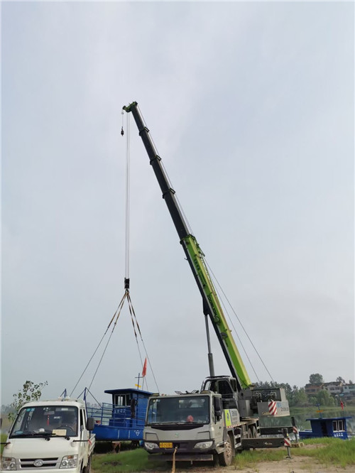 通河县桥梁建设吊装案例